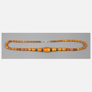Bernsteinkette Art déco