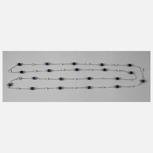 Langes Collier im Chanel-Stil Amethyst/Brillant