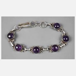 Silberarmband mit Amethyst