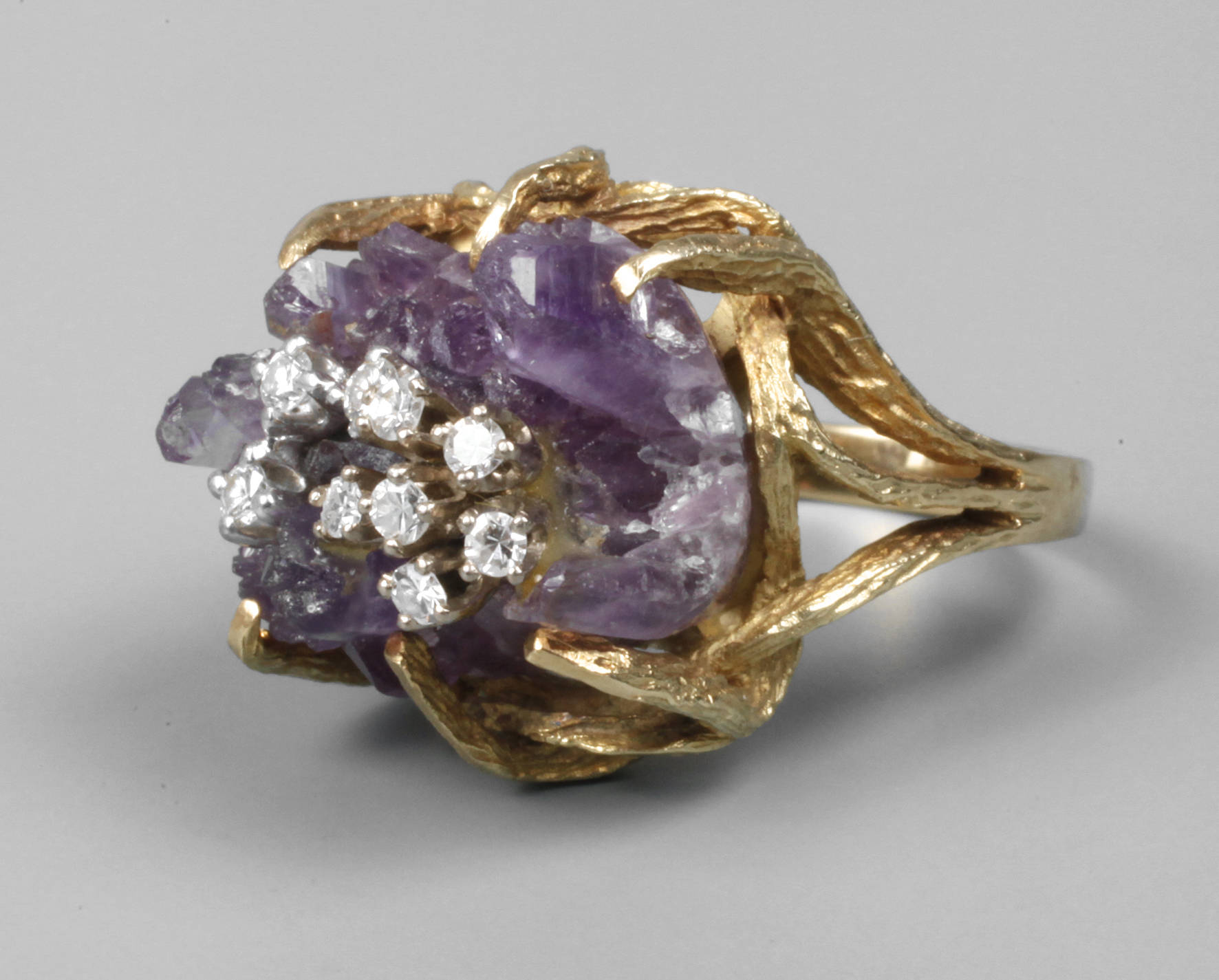 Designring mit Amethyststufe