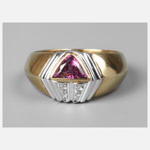 Turmalinring mit Diamanten