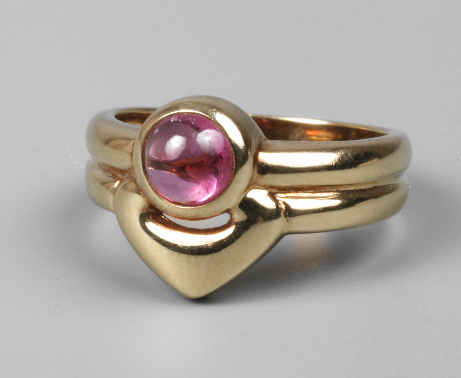Goldring mit rosa Turmalin