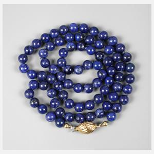 Kette Lapislazuli mit Goldverschluss