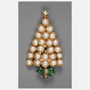 Brosche als Weihnachtsbaum