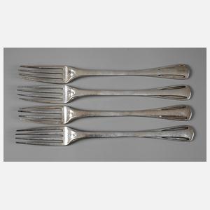 Joseph Maria Olbrich vier Speisegabeln