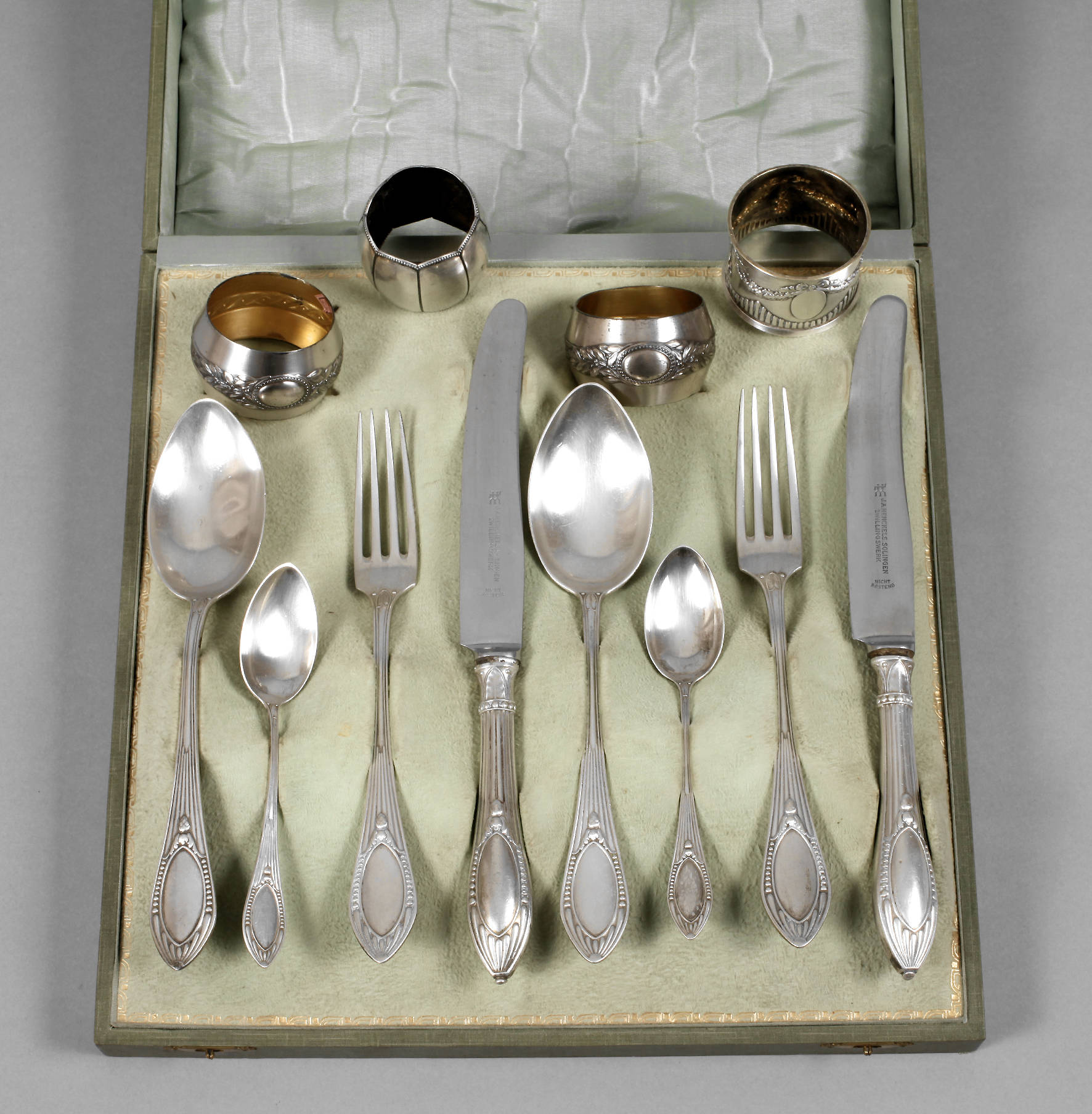 Satz Silberbesteck Jugendstil