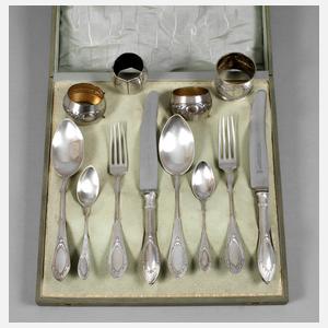Satz Silberbesteck Jugendstil