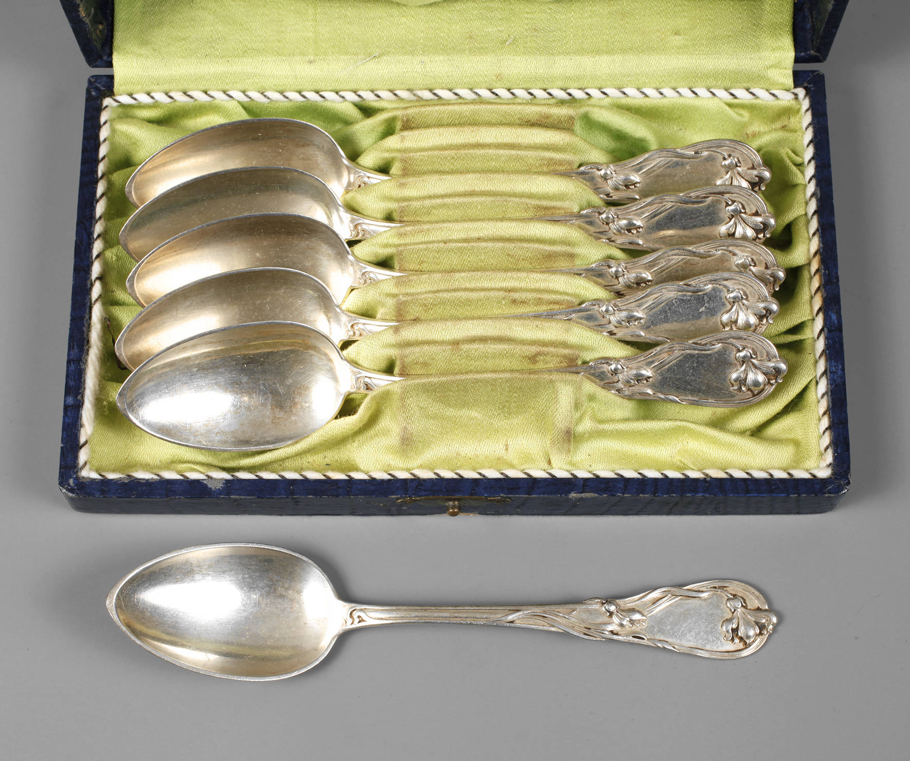 Silber sechs Kaffeelöffel Jugendstil