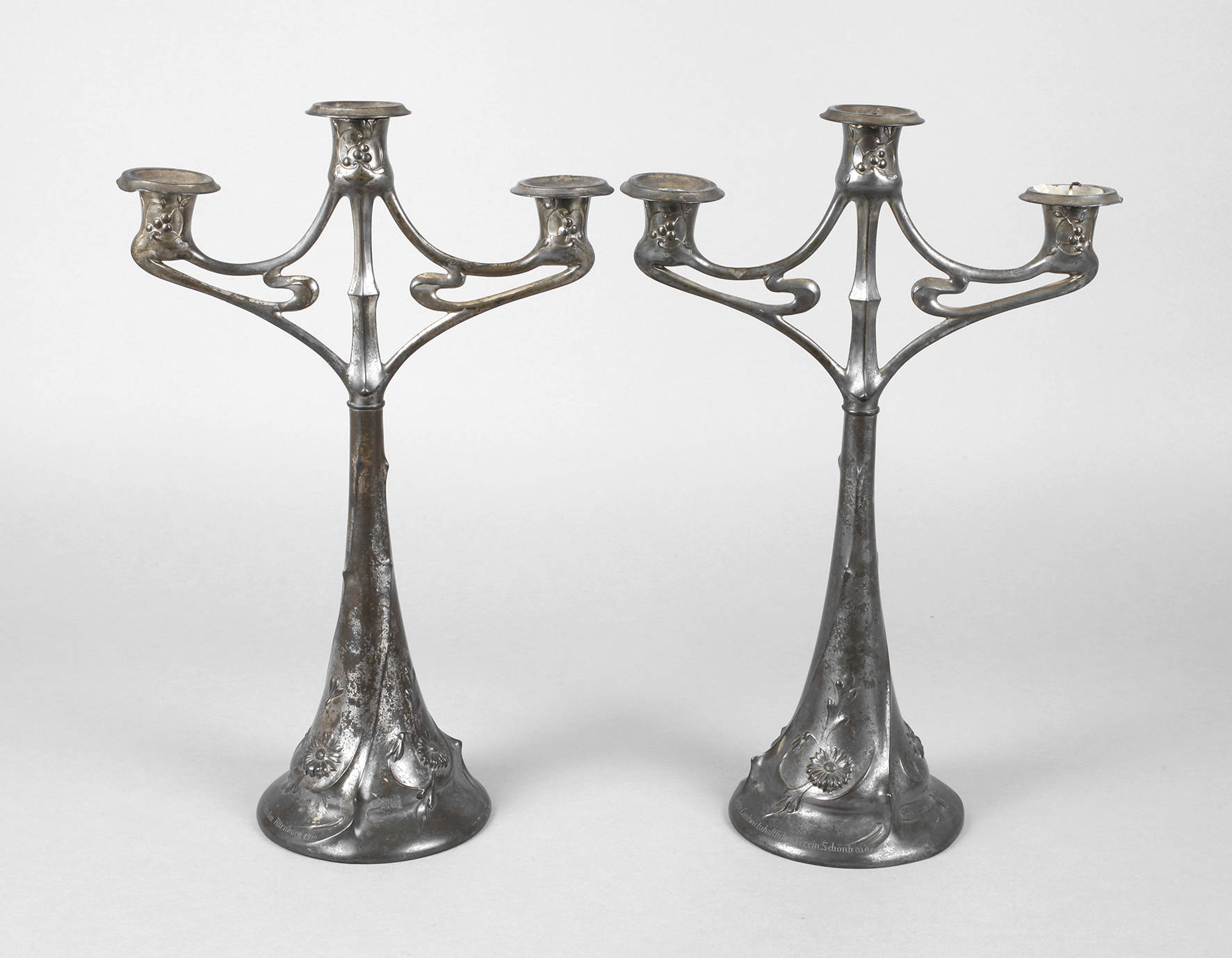 Paar große Jugendstilleuchter