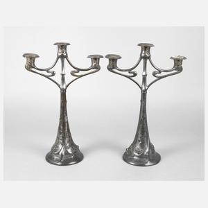 Paar große Jugendstilleuchter