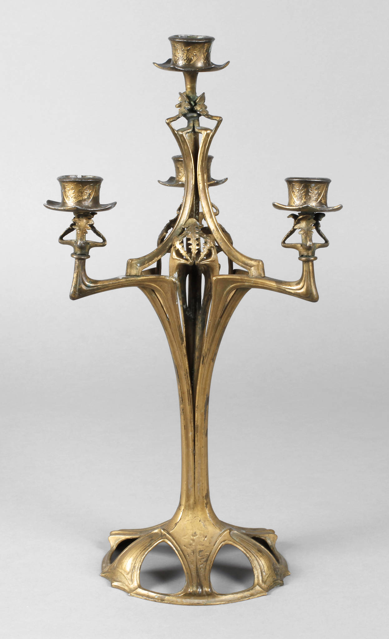 Vierflammiger Jugendstilleuchter