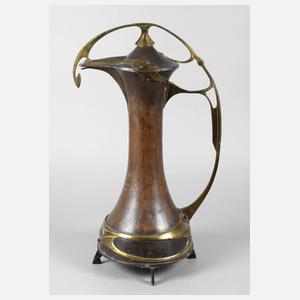 Übergroße Jugendstilkanne Kupfer