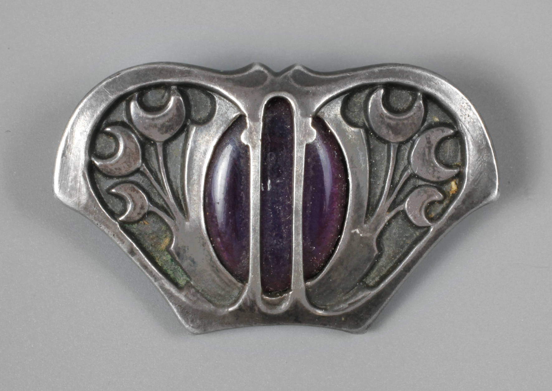 Jugendstil-Brosche Amethyst