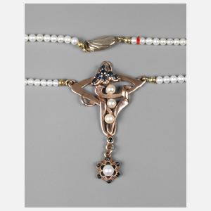 Jugendstil-Anhänger Gold