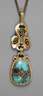 Jugendstil-Anhänger mit Türkis