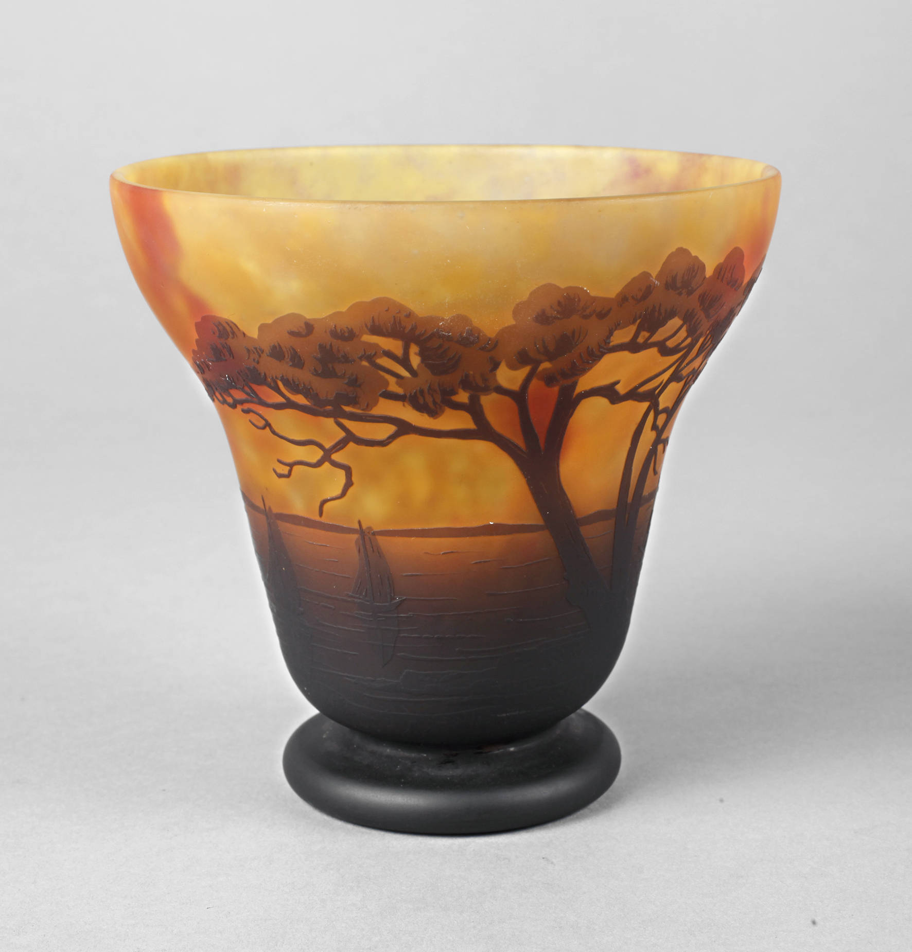 Daum Nancy Vase Landschaftsdekor