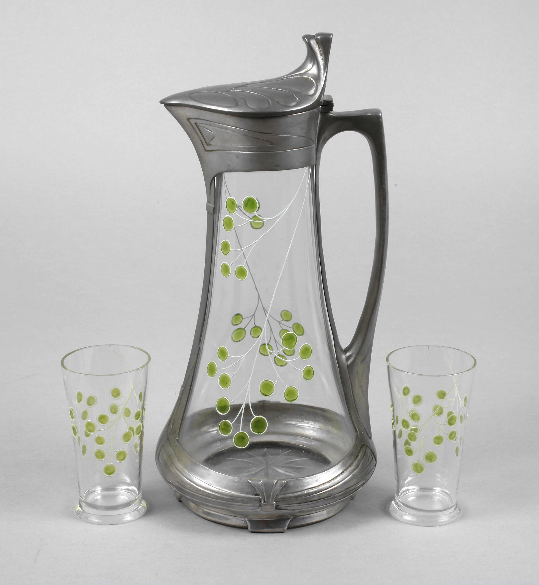 Fritz Heckert Karaffe und zwei Gläser