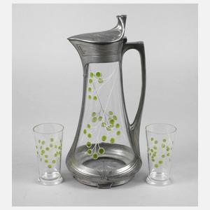 Fritz Heckert Karaffe und zwei Gläser