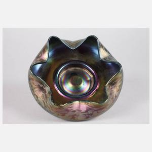 Kralik Jugendstilschale mit vergoldetem Fuß