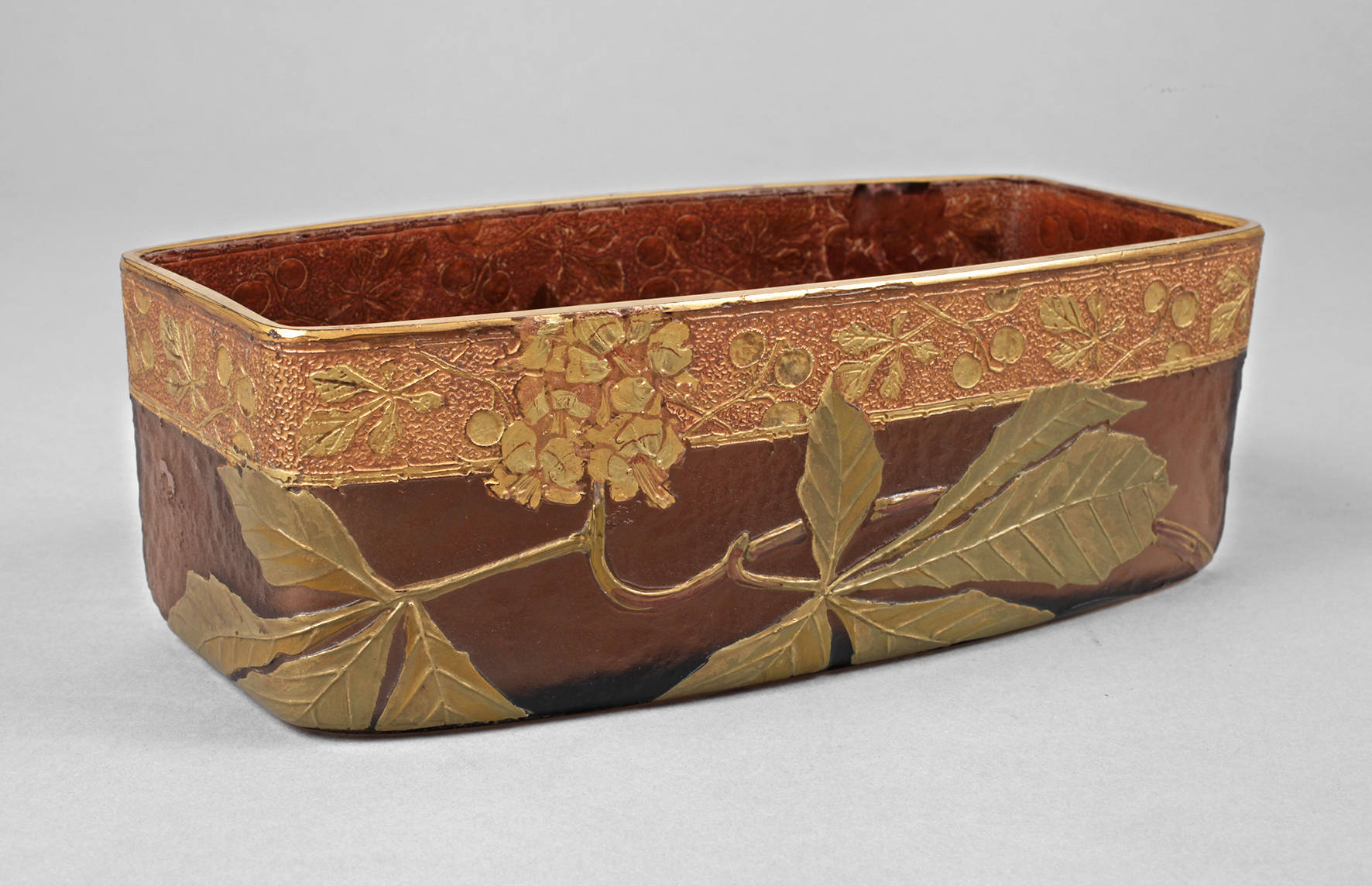 Legras & Cie. Schale Kastaniendekor