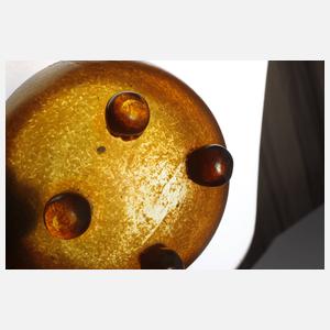 Glasdose mit Messingdeckel