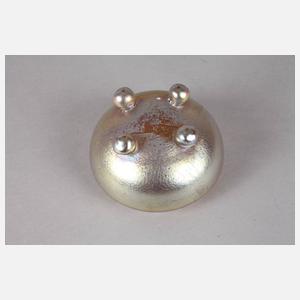 Glasdose mit Messingdeckel