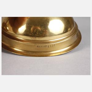 Glasdose mit Messingdeckel