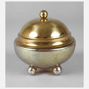 Glasdose mit Messingdeckel