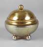 Glasdose mit Messingdeckel