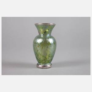 Loetz Wwe. kleine Jugendstilvase Silberoverlay