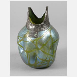 Loetz Wwe. Jugendstilvase mit Metallmontierung