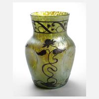 Loetz Wwe. Vase mit Silberauflage111