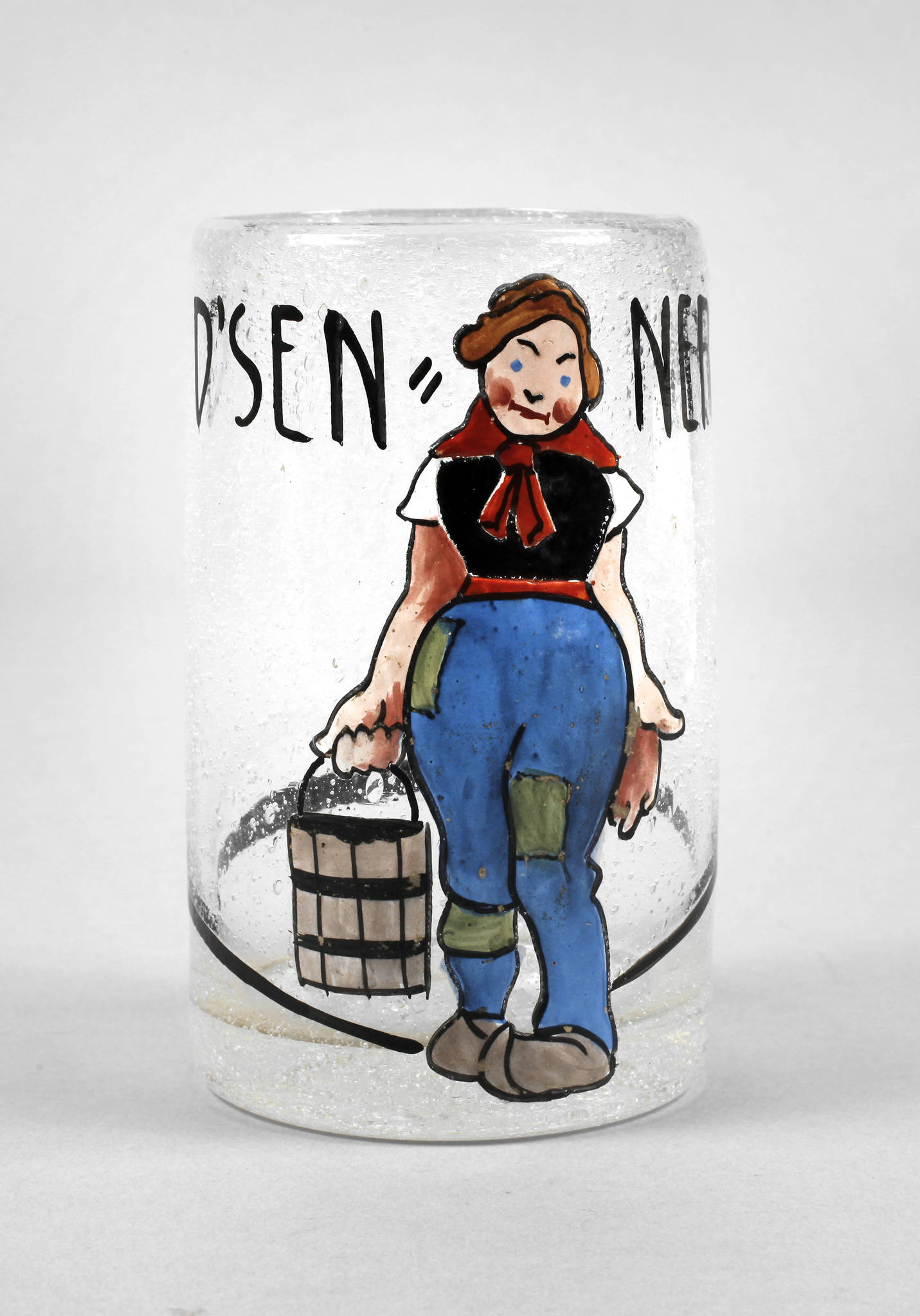 Ludwig Hohlwein Trinkglas ”D' Sennerin”