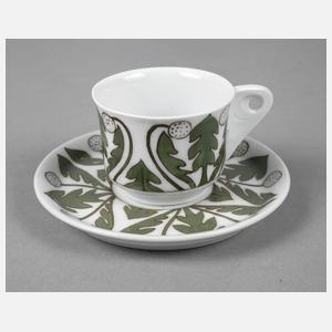 Burgau Mokkatasse Jugendstil