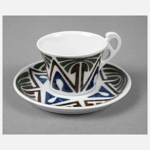 Burgau Mokkatasse Jugendstil
