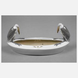Pfeffer-Gotha Jugendstilschale mit Marabus