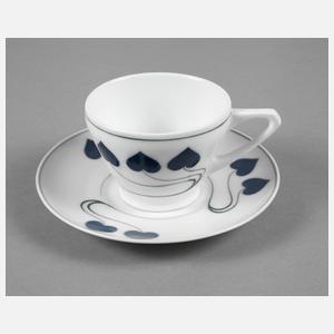 Rosenthal Tasse ”Stehende Herzen”