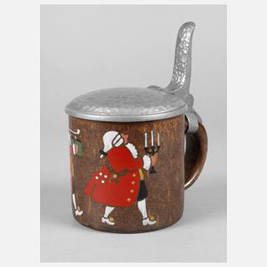 Ludwig Hohlwein Bierkrug Westerwald