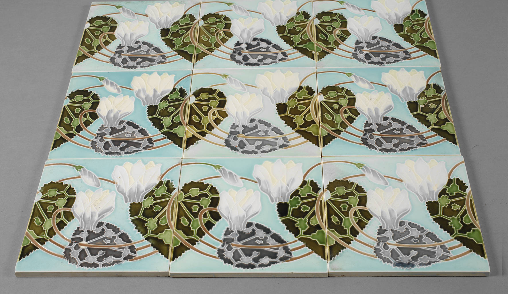 49 belgische Jugendstilfliesen