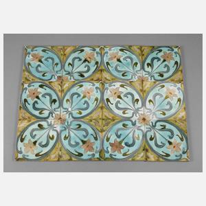 Zwölf Jugendstil  Fliesen