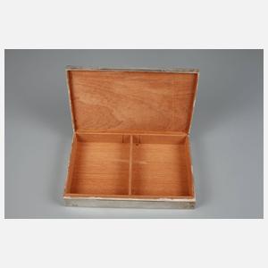 Zigarrenschachtel Silber Art déco