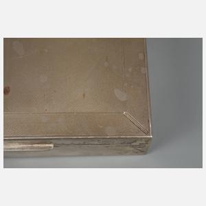 Zigarrenschachtel Silber Art déco