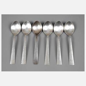 Sechs Dessertlöffel Willi Stoll Leipzig
