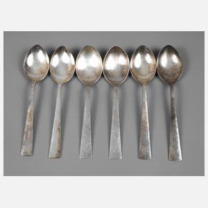 Sechs Speiselöffel Willi Stoll Leipzig