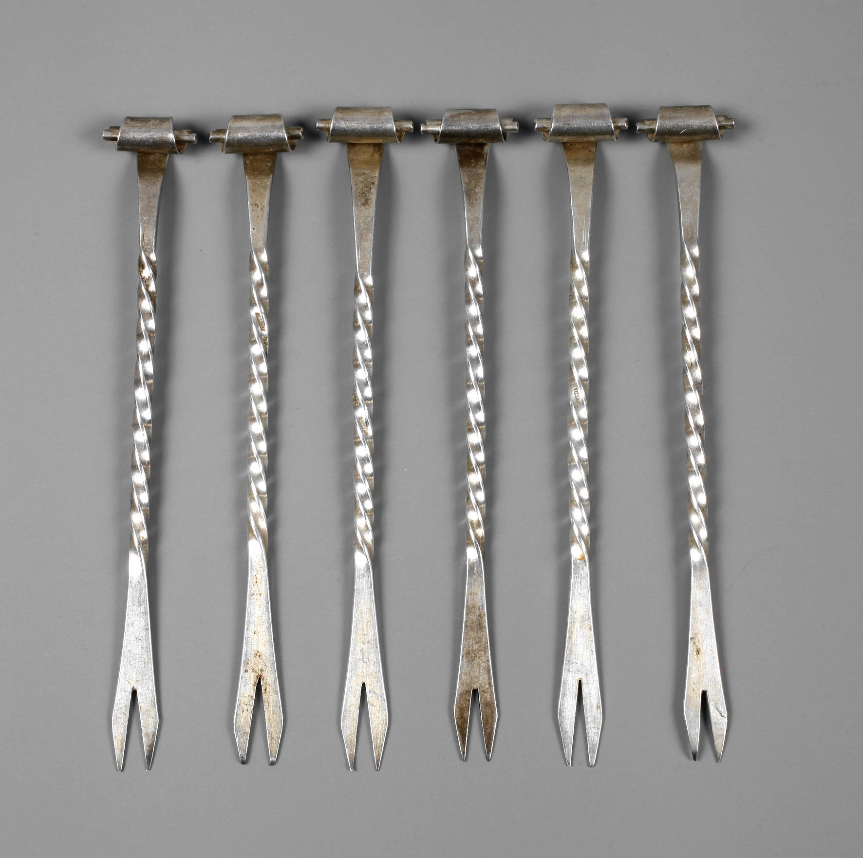 Sechs Wurstgabeln Willi Stoll Leipzig