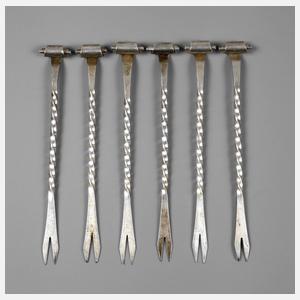 Sechs Wurstgabeln Willi Stoll Leipzig