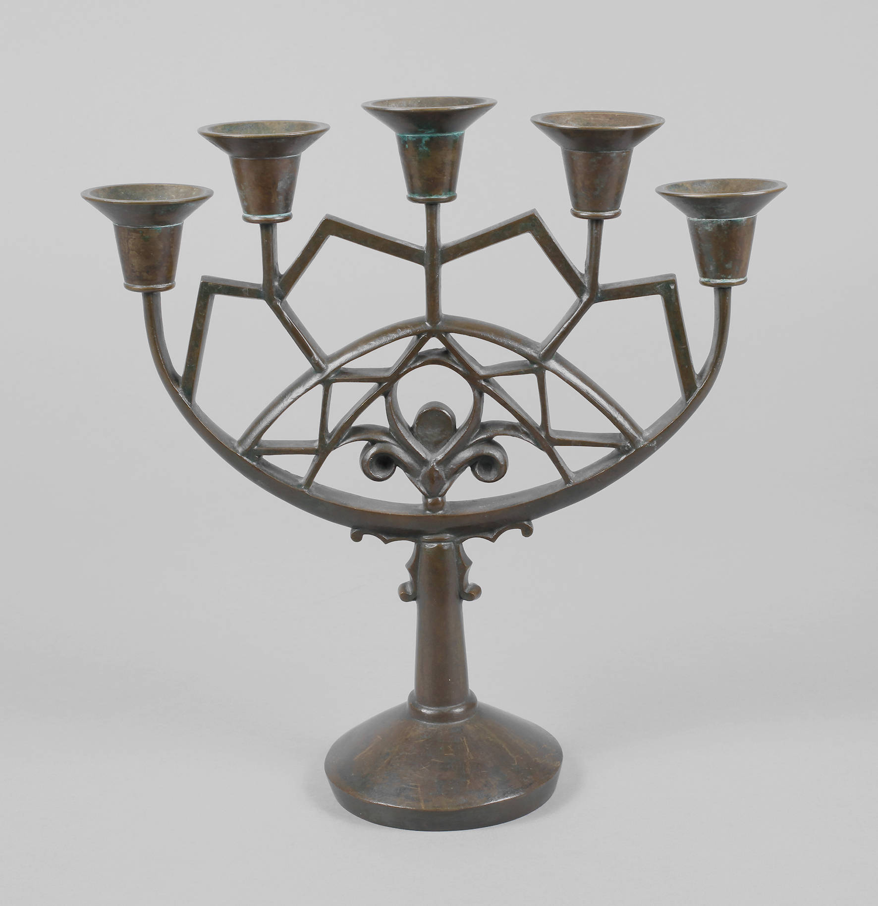 Fünfflammiger Art déco-Leuchter