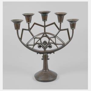 Fünfflammiger Art déco-Leuchter