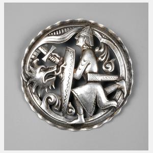 Skandinavische Anstecknadel Silber