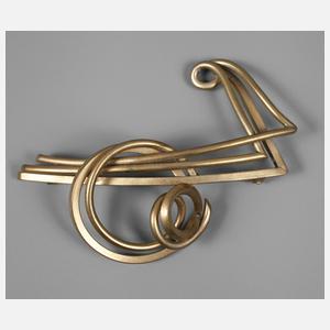 Große Art déco Brosche